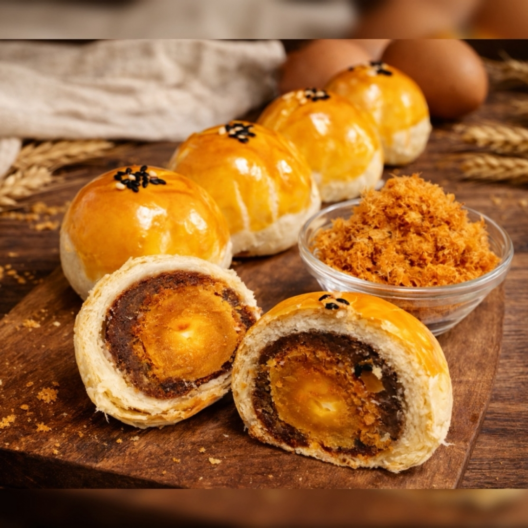 肉鬆蛋黃酥口味 | 胖胖豬